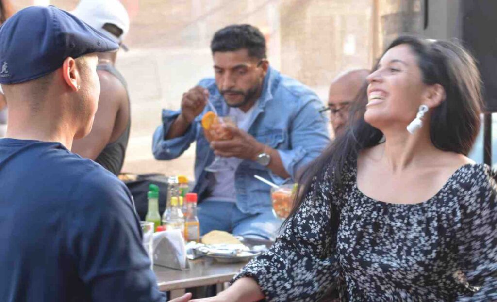 Dancing at Ensenada Party Bus with OC Salsa