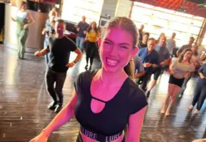 Smiling Salsa Teacher