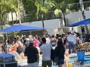 Salsa pool Party at Irvine Marriott Hotel