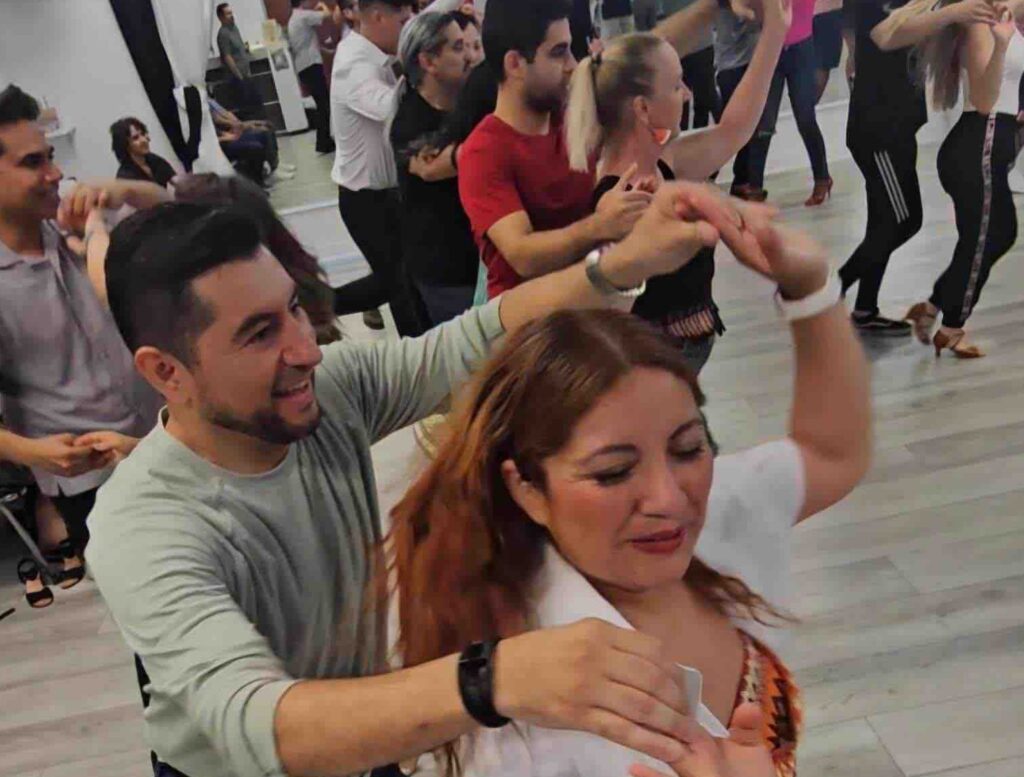 Dance students at OC Salsa Dance Studio