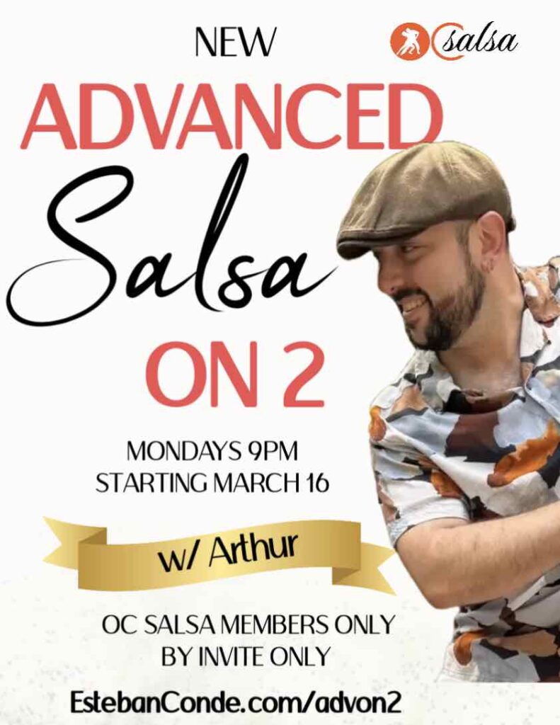 Advanced Salsa on2 Monday Class at OC Salsa in Fountain Valley