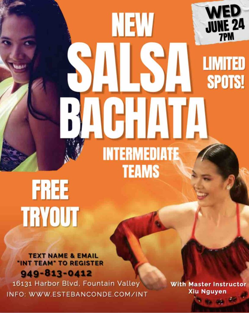 Intermediate Salsa and Bachata Dance Team at OC Salsa in Fountain Valley