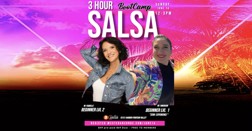 3 Hour beginner Salsa Bootcamp at OC salsa June 14 2026